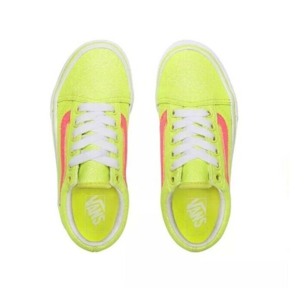 Vans Old Skool (Neon Glitter) Yellow Sneakers - Picture 3 of 7